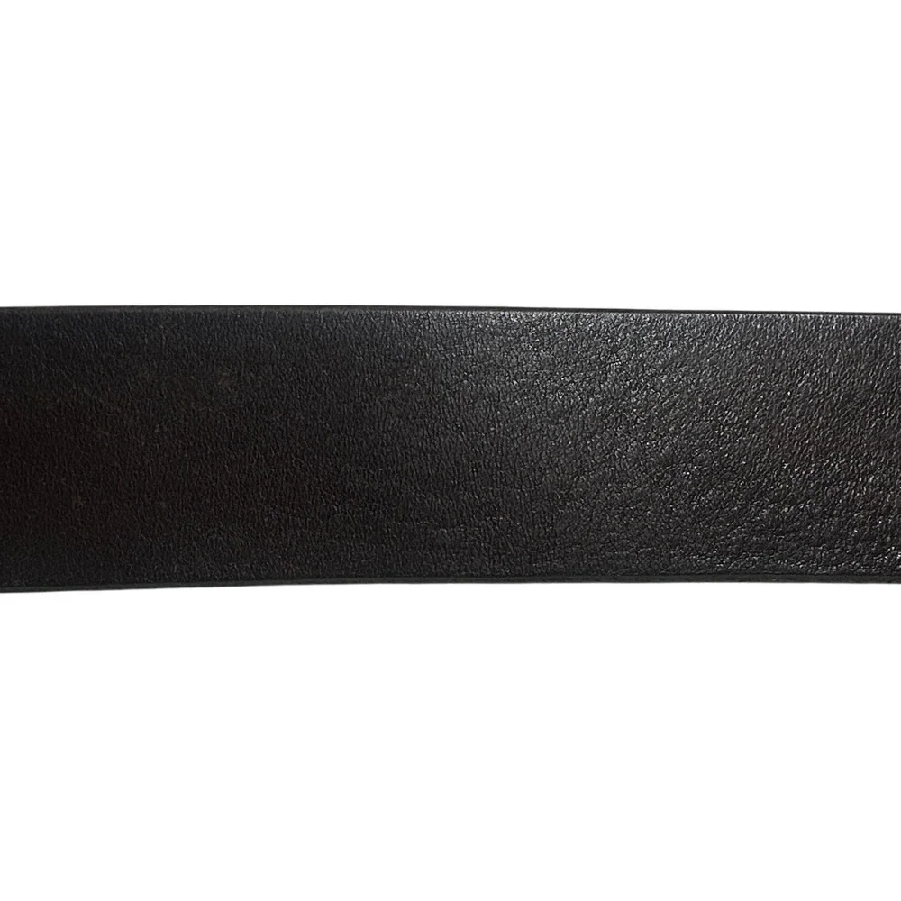 Paul Fredrick Bridle Leather Belt Mens Size 44 Brown Silver Plaque‎ Buckle